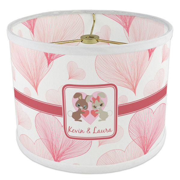 Hearts & Bunnies 8" Drum Lampshade - ANGLE Poly-Film