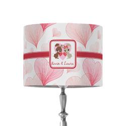 Hearts & Bunnies 8" Drum Lamp Shade - Fabric (Personalized)