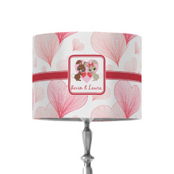 Hearts & Bunnies 8" Drum Lamp Shade - Fabric (Personalized)