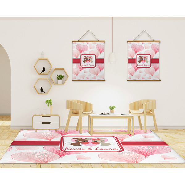 Hearts & Bunnies 8'x10' Indoor Area Rugs - IN CONTEXT
