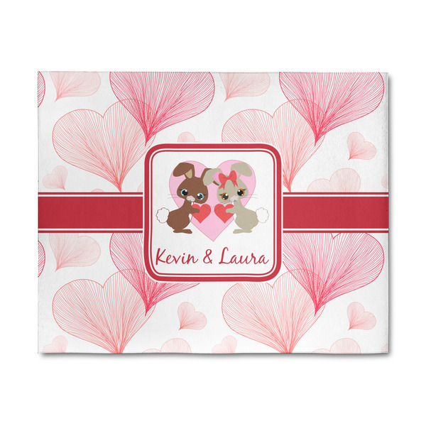 Custom Hearts & Bunnies 8' x 10' Patio Rug (Personalized)