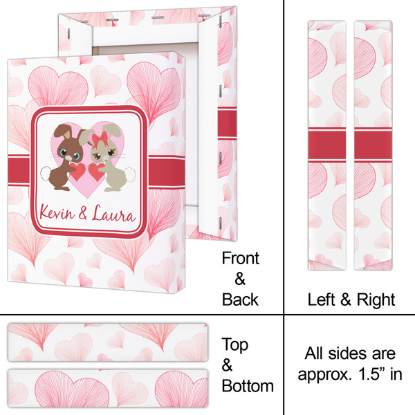 Hearts & Bunnies 8x10 - Canvas Print - Approval