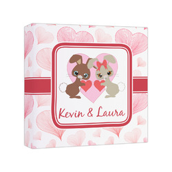 Hearts & Bunnies Canvas Print - 8x8 (Personalized)