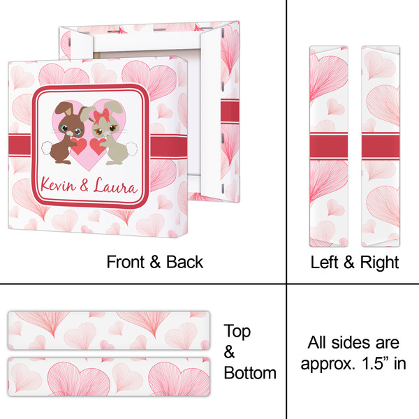 Hearts & Bunnies 8x8 - Canvas Print - Approval