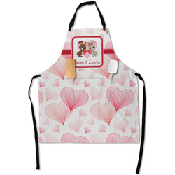 Hearts & Bunnies Apron With Pockets w/ Couple's Names