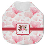 Hearts & Bunnies Jersey Knit Baby Bib w/ Couple's Names