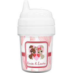 Hearts & Bunnies Baby Sippy Cup (Personalized)