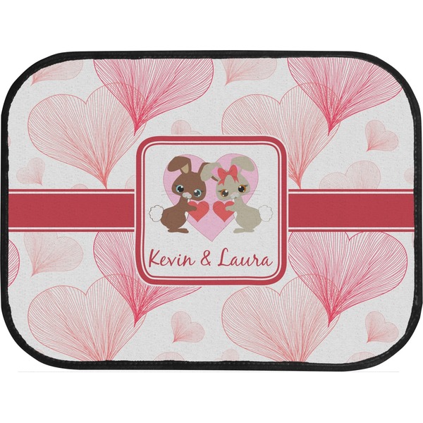 Hearts & Bunnies Back Seat Car Mat