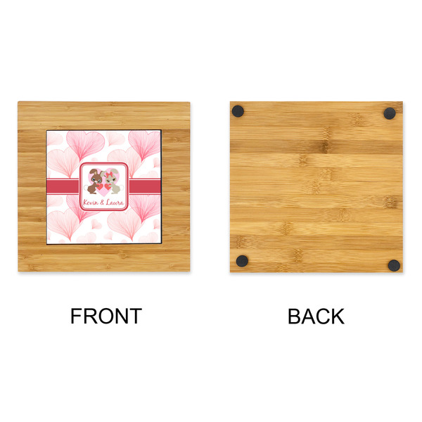 Hearts & Bunnies Bamboo Trivet with 6" Tile - APPROVAL