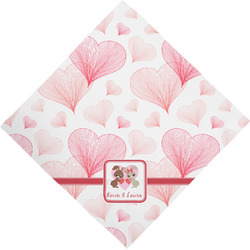 Hearts & Bunnies Dog Bandana Scarf w/ Couple's Names