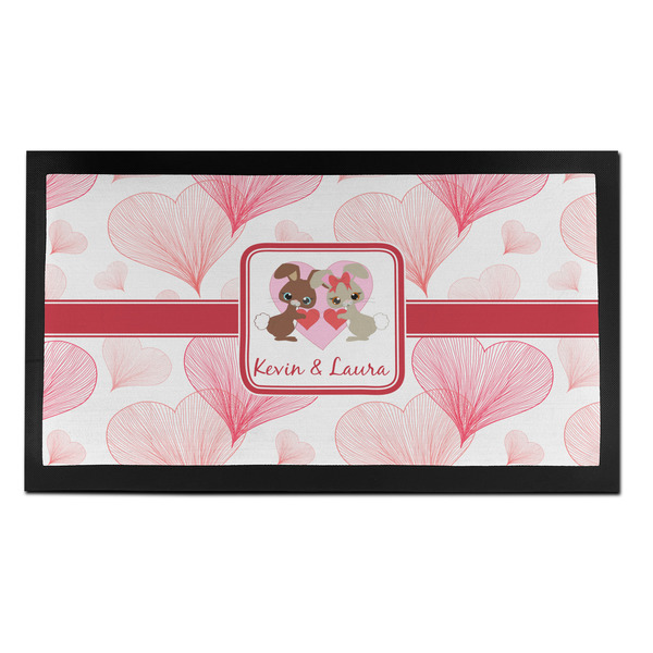 Hearts & Bunnies Bar Mat - Small - FRONT