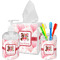 Hearts & Bunnies Acrylic Bathroom Accessories Set w/ Couple's Names