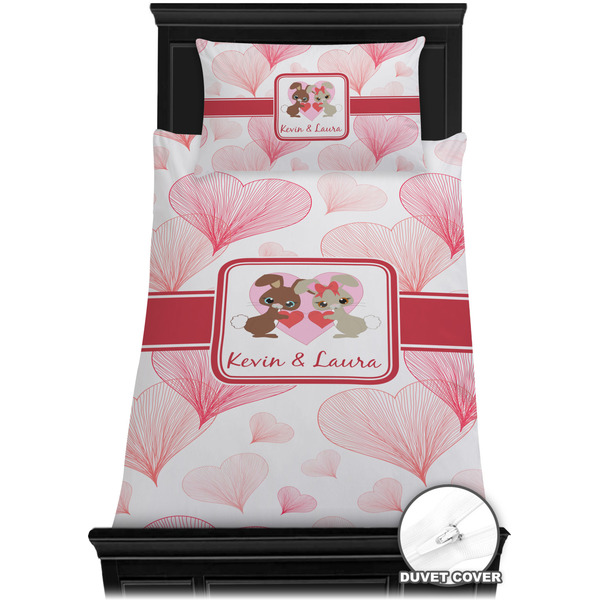 Hearts & Bunnies Bedding Set (TwinXL) - Duvet