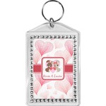 Hearts & Bunnies Bling Keychain (Personalized)