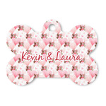 Hearts & Bunnies Bone Shaped Dog ID Tag - Large (Personalized)
