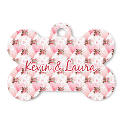 Hearts & Bunnies Bone Shaped Dog ID Tag (Personalized)