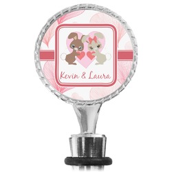 Hearts & Bunnies Wine Bottle Stopper (Personalized)