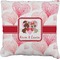 Hearts & Bunnies Burlap Pillow 18"