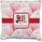 Hearts & Bunnies Burlap Pillow 24"