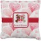 Hearts & Bunnies Faux-Linen Throw Pillow 26" (Personalized)