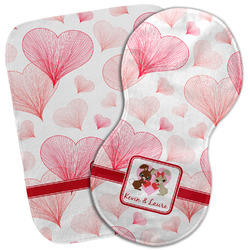 Hearts & Bunnies Burp Cloth (Personalized)