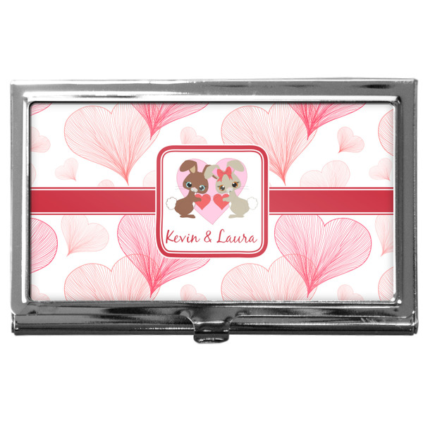 Custom Hearts & Bunnies Business Card Case