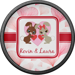 Hearts & Bunnies Cabinet Knob (Black) (Personalized)