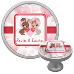 Hearts & Bunnies Cabinet Knob (Silver) (Personalized)