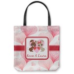 Hearts & Bunnies Canvas Tote Bag - Large - 18"x18" (Personalized)