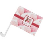 Hearts & Bunnies Car Flag - Small w/ Couple's Names