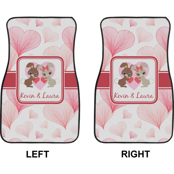 Hearts & Bunnies Car Mat Front - Approval