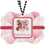 Hearts & Bunnies Rear View Mirror Decor (Personalized)