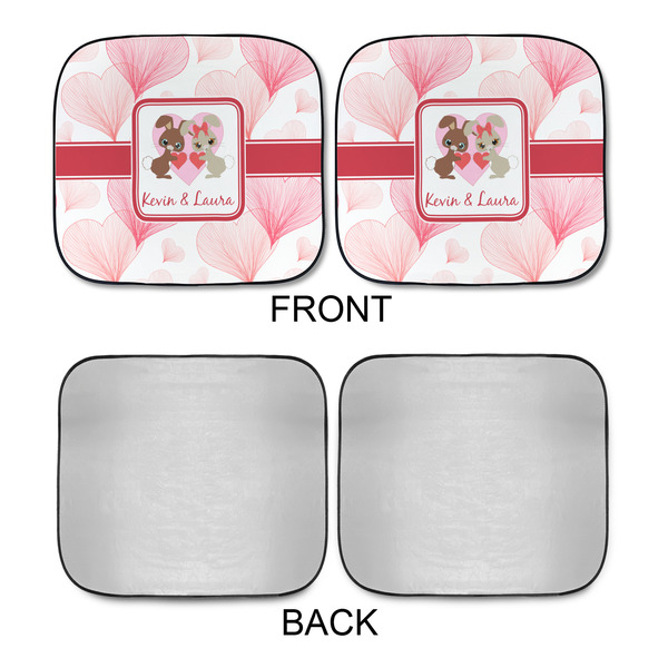 Hearts & Bunnies Car Sun Shades - APPROVAL