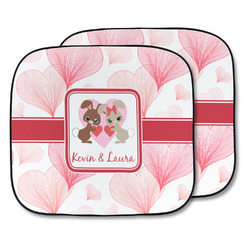 Hearts & Bunnies Car Sun Shade - Two Piece (Personalized)
