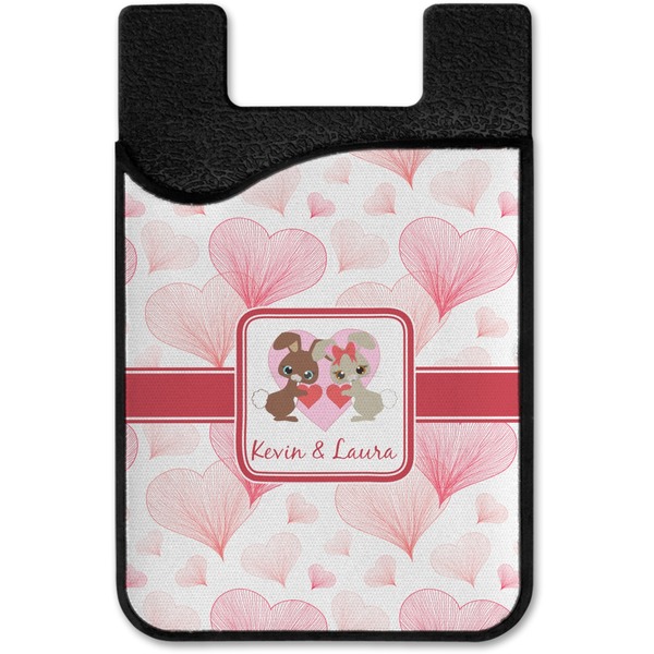 Hearts & Bunnies Cell Phone Credit Card Holder