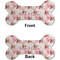 Hearts & Bunnies Ceramic Flat Ornament - Bone Front & Back (APPROVAL)