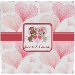 Hearts & Bunnies Ceramic Tile Hot Pad (Personalized)