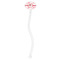 Hearts & Bunnies Clear Plastic 7" Stir Stick - Oval - Single Stick
