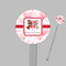 Hearts & Bunnies Clear Plastic 7" Stir Stick - Round - Closeup