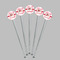 Hearts & Bunnies Clear Plastic 7" Stir Stick - Round - Fan View
