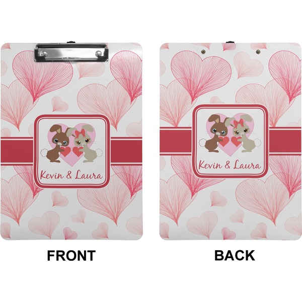 Hearts & Bunnies Clipboard (Letter) (Front + Back)