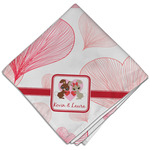 Hearts & Bunnies Cloth Dinner Napkin - Single w/ Couple's Names