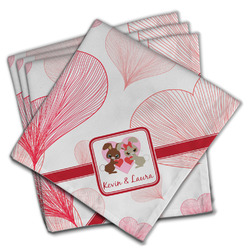 Hearts & Bunnies Cloth Napkins (Set of 4) (Personalized)