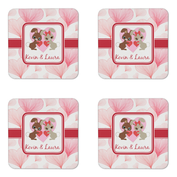 Hearts & Bunnies Coaster Set - APPROVAL