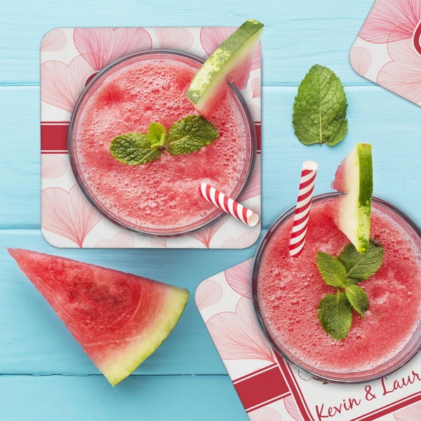 Hearts & Bunnies Coaster Set - LIFESTYLE