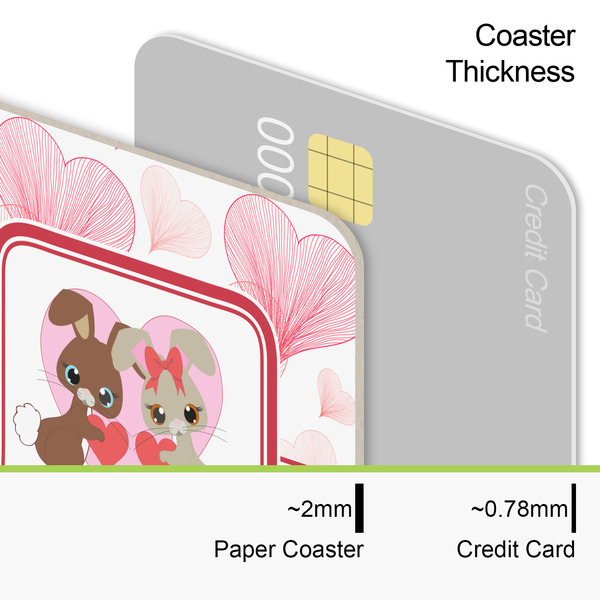 Hearts & Bunnies Coaster Thickness