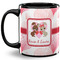 Hearts & Bunnies Coffee Mug - 11 oz - Full- Black