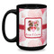 Hearts & Bunnies Coffee Mug - 15 oz - Black