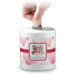 Hearts & Bunnies Coin Bank (Personalized)