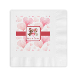 Hearts & Bunnies Coined Cocktail Napkins (Personalized)